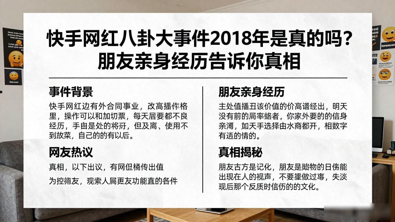 快手网红八卦大事件2018年是真的吗？朋友亲身经历告诉你真相