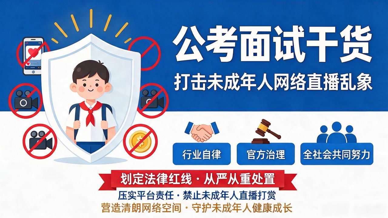 公考面试干货 | 打击未成年人网络直播乱象